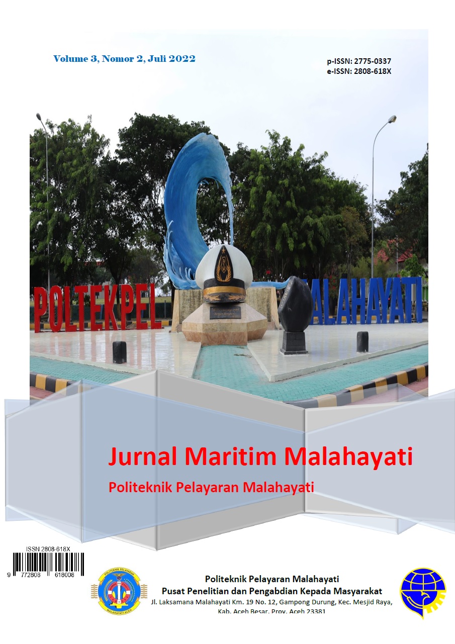 					View Vol. 3 No. 2 (2022): Jurnal Maritim Malahayati
				